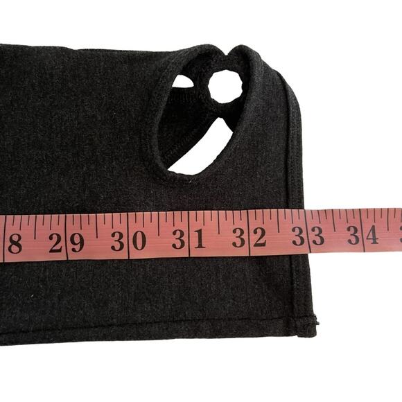 Aerie Heathered Gray High Waisted Flower Cut Out Leggings - Picture 7 of 8